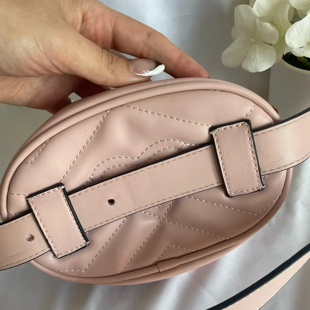 Pink Pleated Bum Bag - Picture 2 of 3